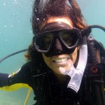 A perfect underwater smile from Solene during her PADI Open Water Diver course in El Nido, Palawan.